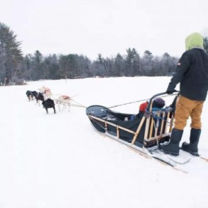 a group of people that are standing in the snow
