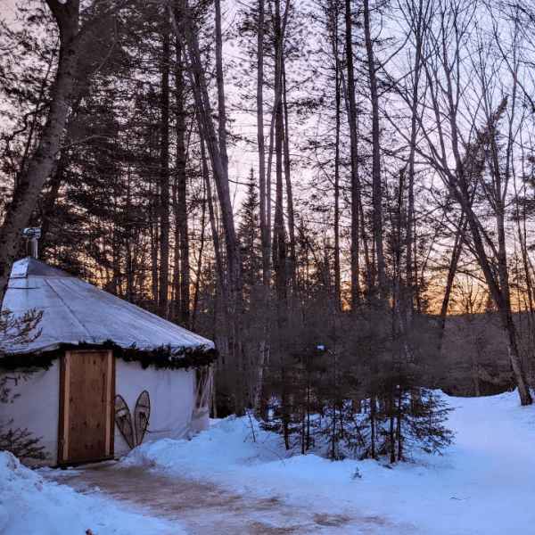 a house covered in snow